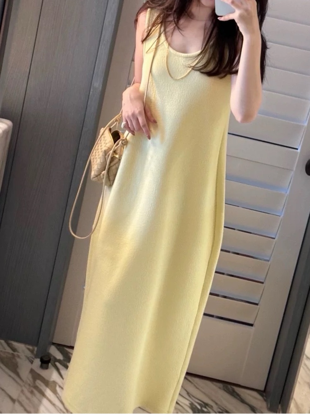 Everyday Soft Yellow Tank Maxi Dress